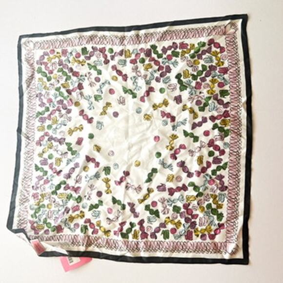 NWT Kate Spade New York Candy Shop Festive Candies 100 Silk Whimsical Bandana - Picture 6 of 7